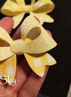 Jollysky独家蝴蝶结刀模Sizzix模切机闪布镂空双蝴蝶结B006