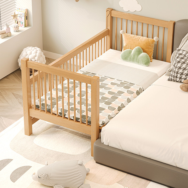 金多喜儿童床拼接床加高护栏可升降护栏婴儿床加宽床拼接大床边床