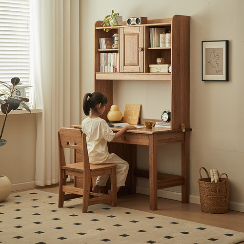 金多喜实木儿童学习桌家用中式中学生写字桌电脑桌檀丝木古典书桌