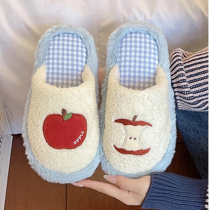 可爱毛毛棉拖鞋女新款秋冬居家