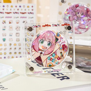 洢杉原创58mm吧唧砖吧唧托卡砖亚克力谷美动漫徽章展示收纳框