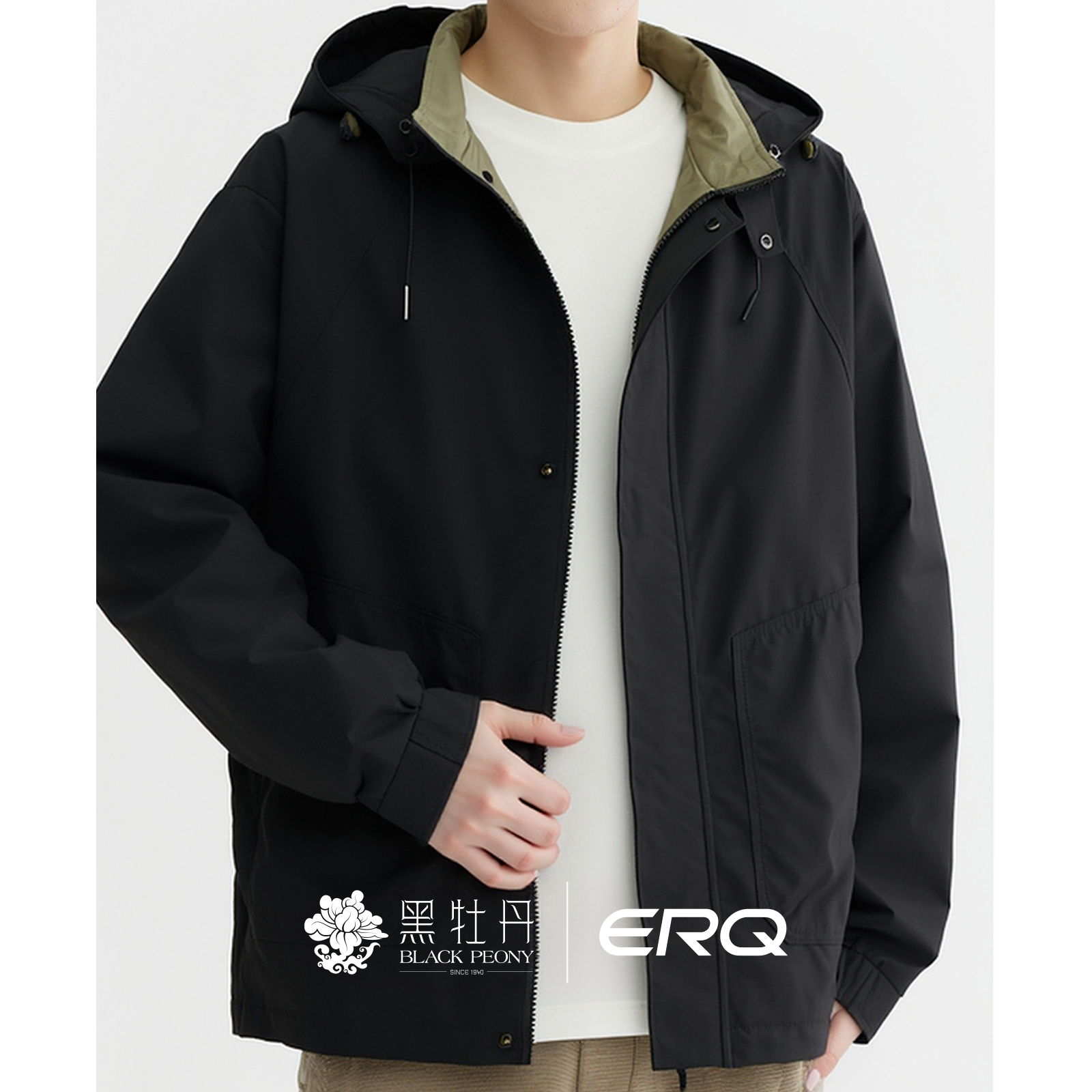 ERQ男士防风软壳夹克户外休闲