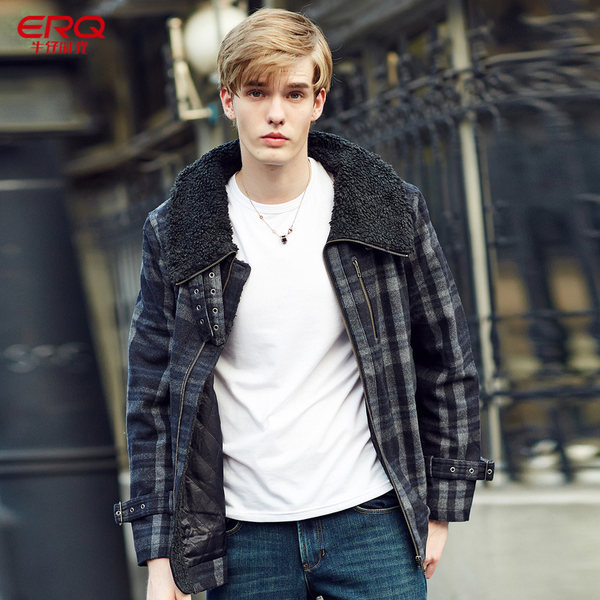 ERQ 17年秋季款 英伦风格 男士棉服 优惠券折后￥79包邮（￥219-140）