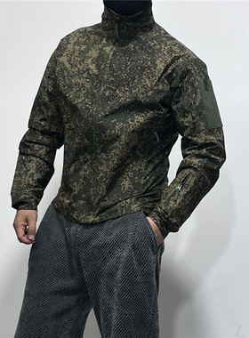 春秋新UF三角洲战术软壳冲锋衣男户外立领夹克多口袋薄外套修身帅