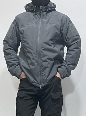 冬季男户外L7灰色战地棉服防泼水防寒服战术通勤保暖登山服冲锋衣