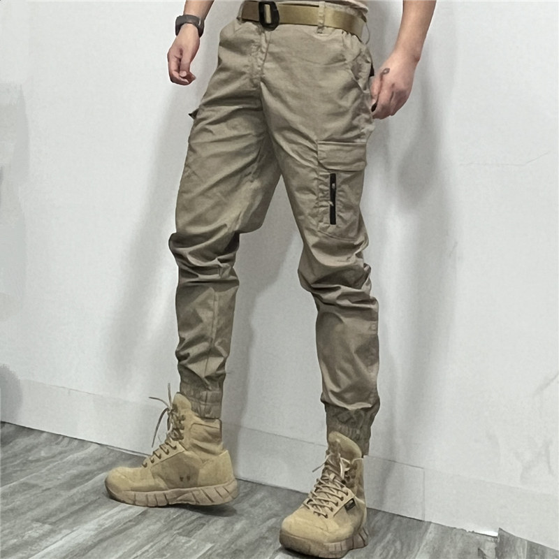 春夏户外男迷彩修身小脚九分裤战术收脚束脚工装休闲防水耐磨登山