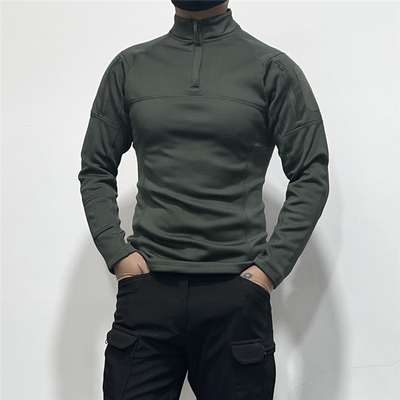 弹力修身休闲运动立领内衣T恤