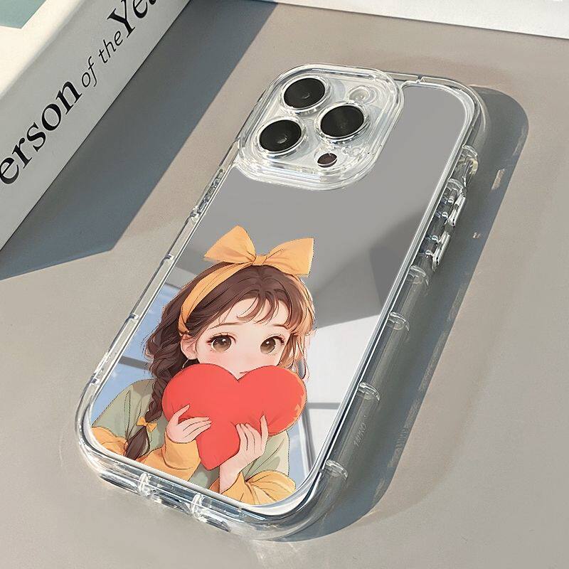 适用于苹果iPhone14 (全型号) 手机壳 补妆镜设计 精孔全包 气囊减震 经典 iPhone11 简约 iPhone7 轻奢 iPho