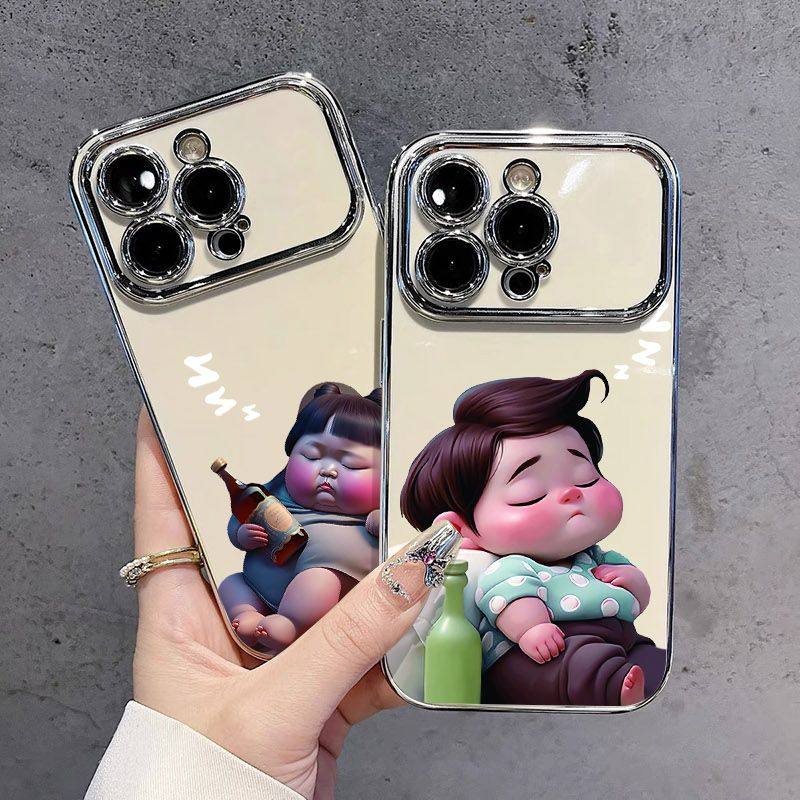 Phone14Plus 苹果全系情侣款新款电镀大视窗手机壳防摔好看高端 15Pro 防滑 17Plus 贴合 16 个性潮流保护套,3C数码配件,手机保护套/壳,淘宝优惠券,粉丝福利购,淘宝优惠卷