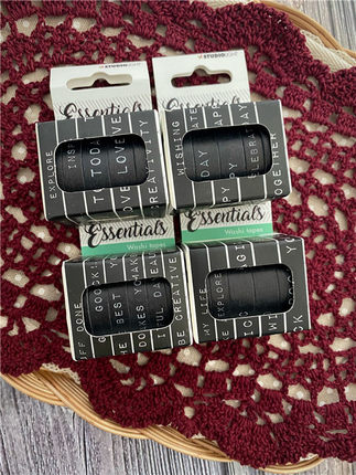 Studio Light黑底标签打印机风格纸胶带 WASHISL01/02/03/04 四款