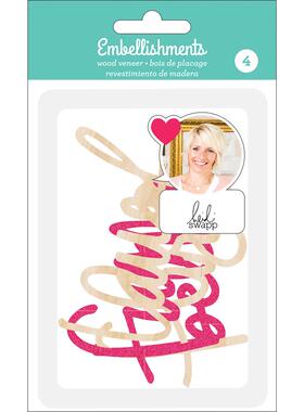 Heidi Swapp *闪粉木头单词 #343848 Wood Words - Laugh 欢笑