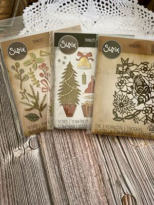 Sizzix /Tim Holtz *圣诞切割模板/刀模 #663101/664191 THINLITS