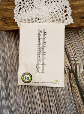 Impression Obsession *EZ图章/橡皮章 #D13264 Charleston 乐谱