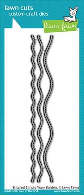 Lawn Fawn切割模板刀模 LF1984 Stitched Simple Wavy 缝线波浪边