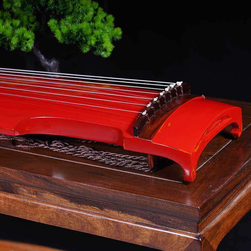 自远堂古琴专业演奏收藏级纯手工生漆纯生漆包邮青桐朱红仲尼