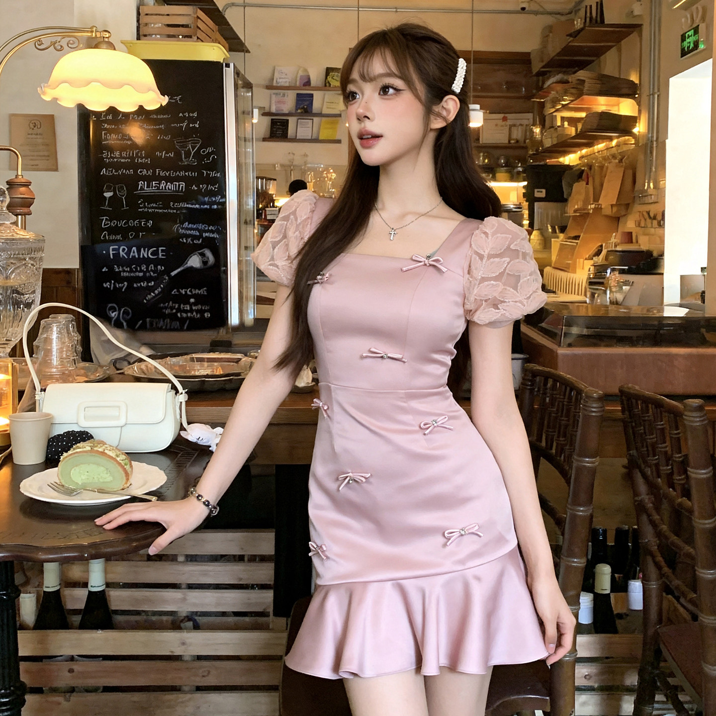 小个子显高鱼尾连衣裙