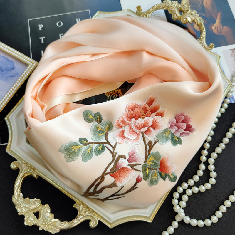 秋冬苏绣真丝丝巾手工刺绣桑蚕丝围巾双面丝绸小披肩妈妈配旗袍,服饰配件/皮带/帽子/围巾,围巾/丝巾/披肩,淘宝优惠券,粉丝福利购,淘宝优惠卷