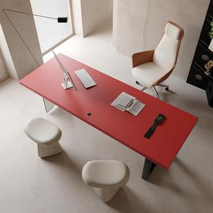 设计师1米6办公桌老板桌轻奢高级感电脑桌工作台2025新款书房书桌