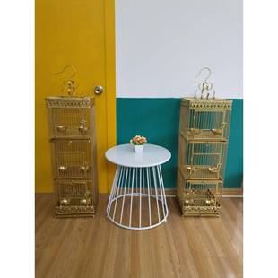 鸟笼鸽子鸟笼圆形型八哥鹦鹉画眉虎皮鹩哥斑鸠绣眼玄风大号鸟笼子
