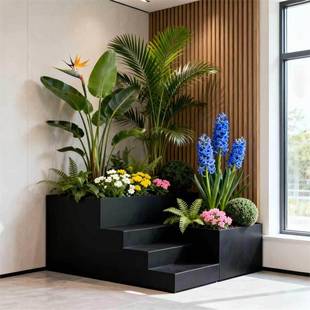 外铝合金户箱阳566花箱户外台露花台庭院造景花池室内成品花坛可