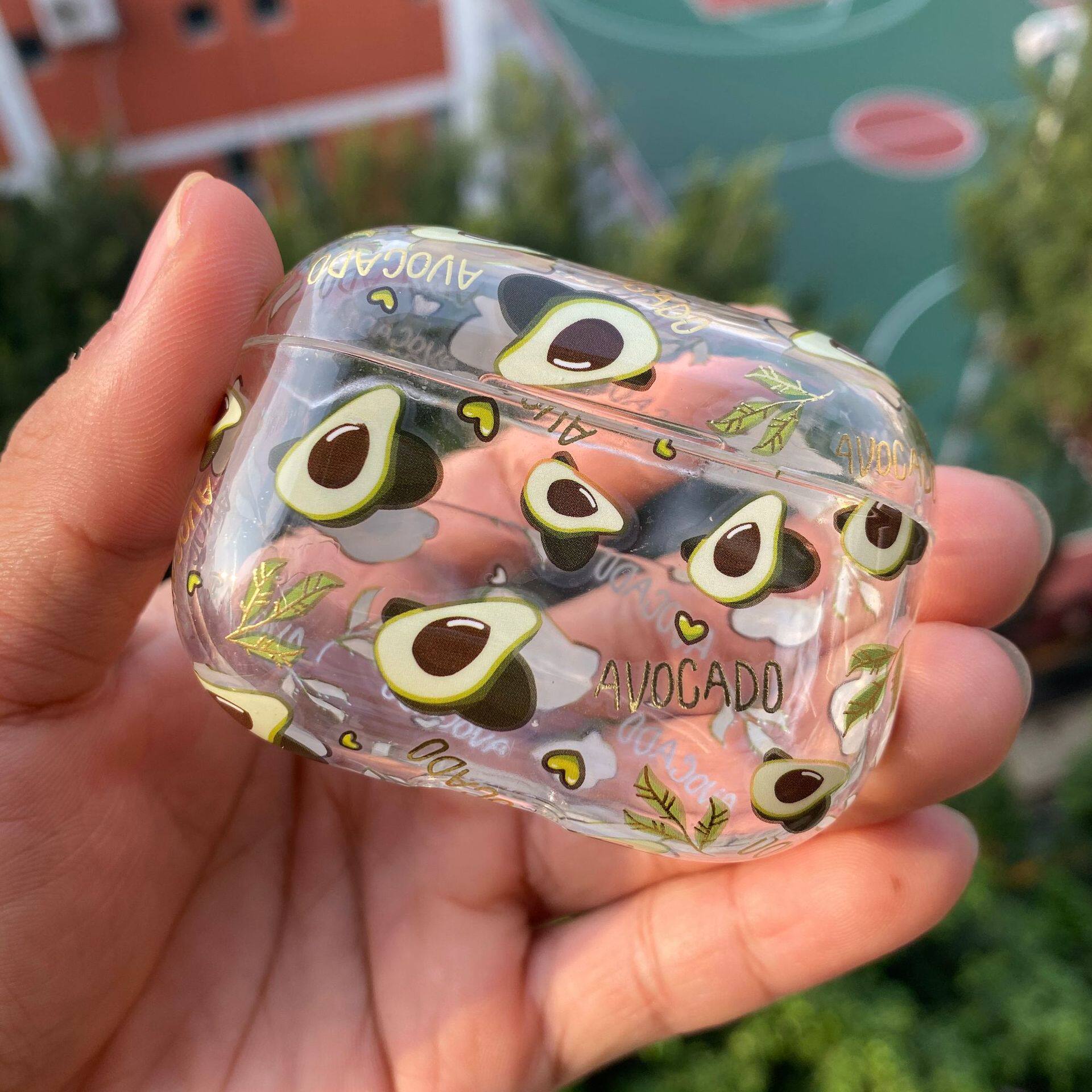 适用苹果airpodsPro壳透明水果烫金Airpods3/2代