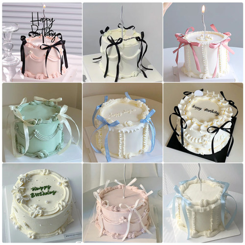 ins女神二次元Cosplay仿真蛋糕模型网红蝴蝶结生日假蛋糕模具样品