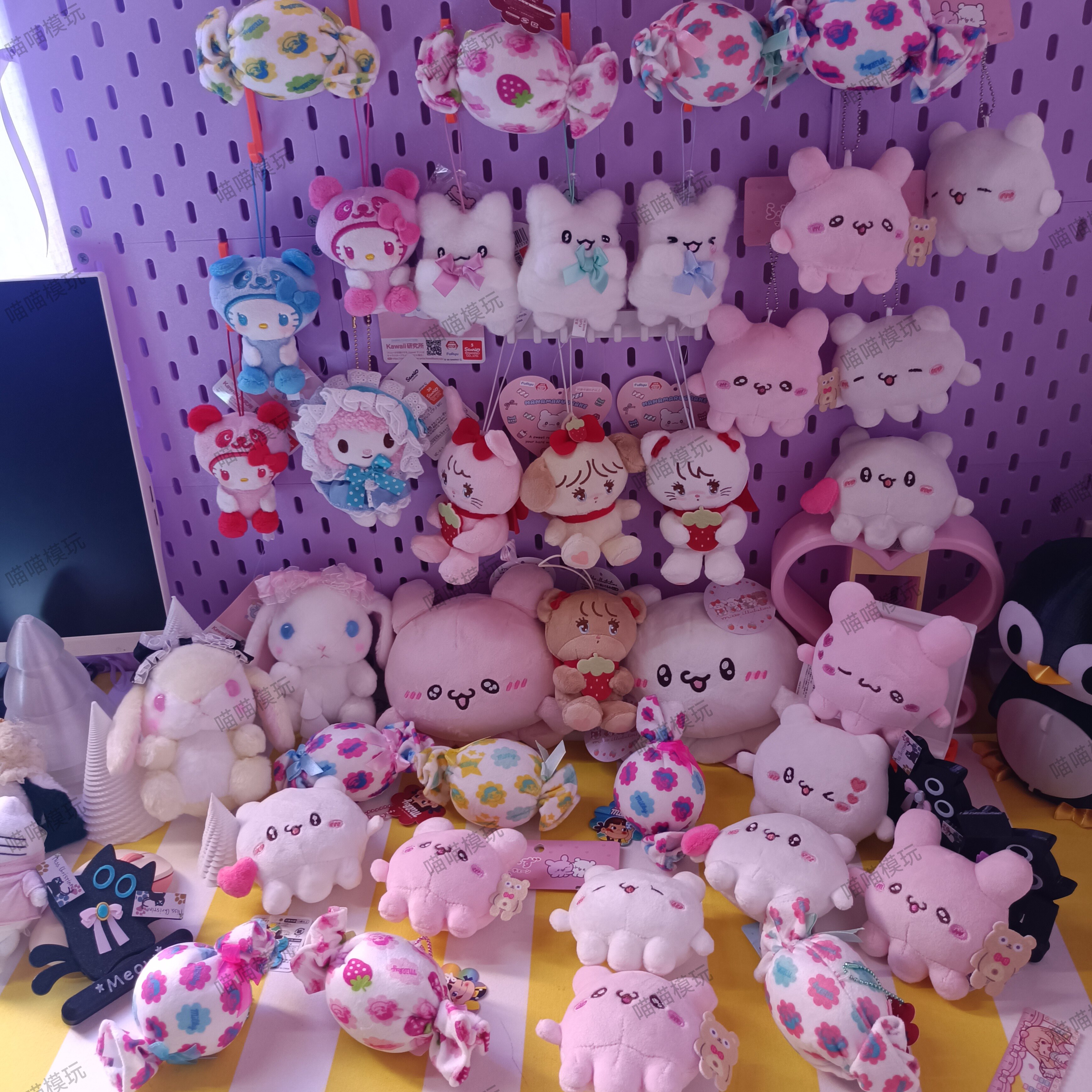 正版现货景品SanrioKitty小章鱼公仔amuse兔子小号公仔毛绒挂件