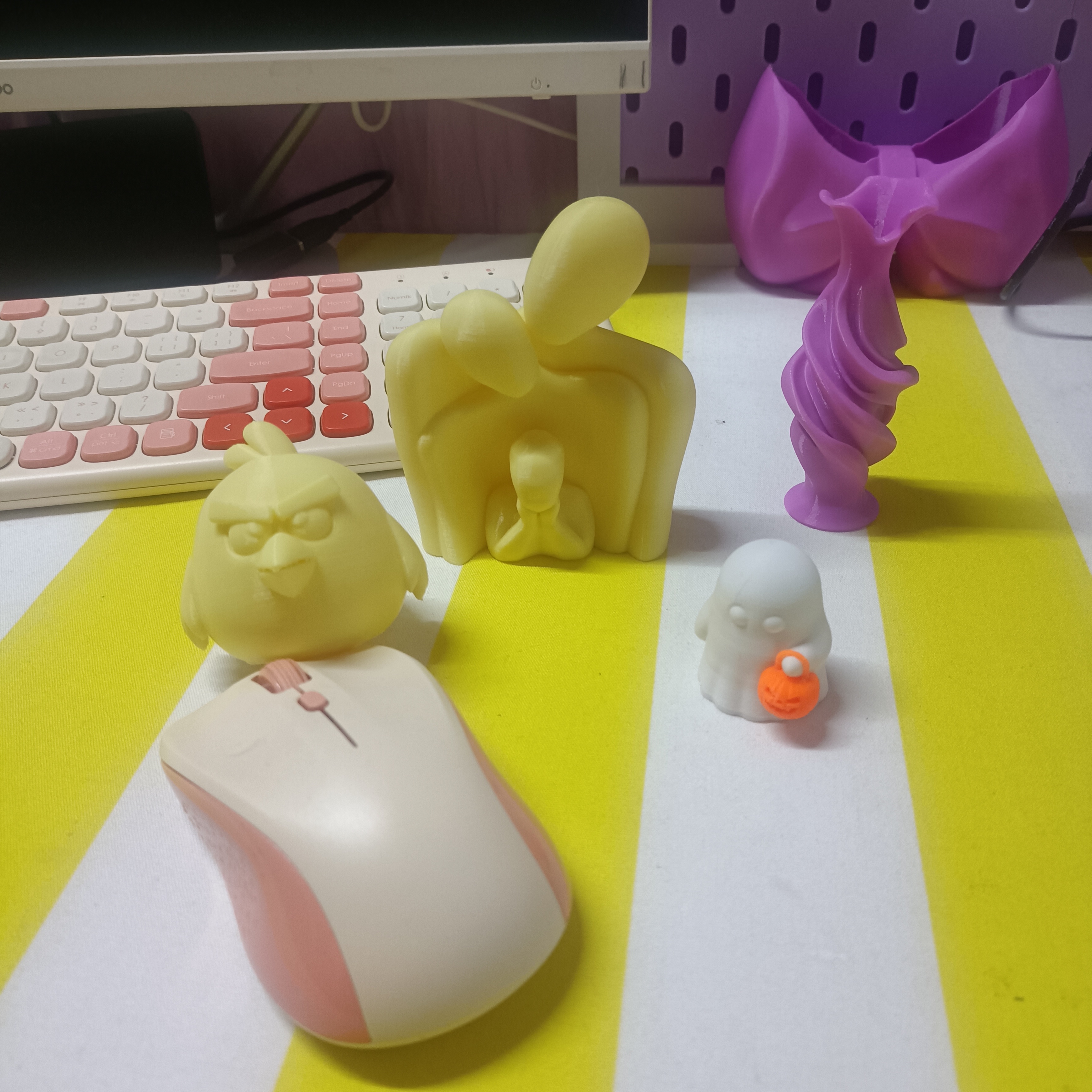 3D打印带孩子的家庭雕塑塑料小摆件桌面装饰品Da23