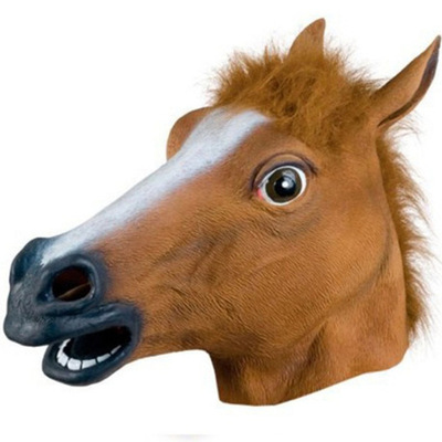 马头面具犬马君动物头套cosplay