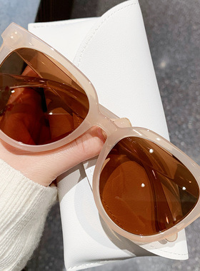 刘亦菲许红豆同款茶色墨镜女韩版ins百搭经典显脸小偏光太阳眼镜