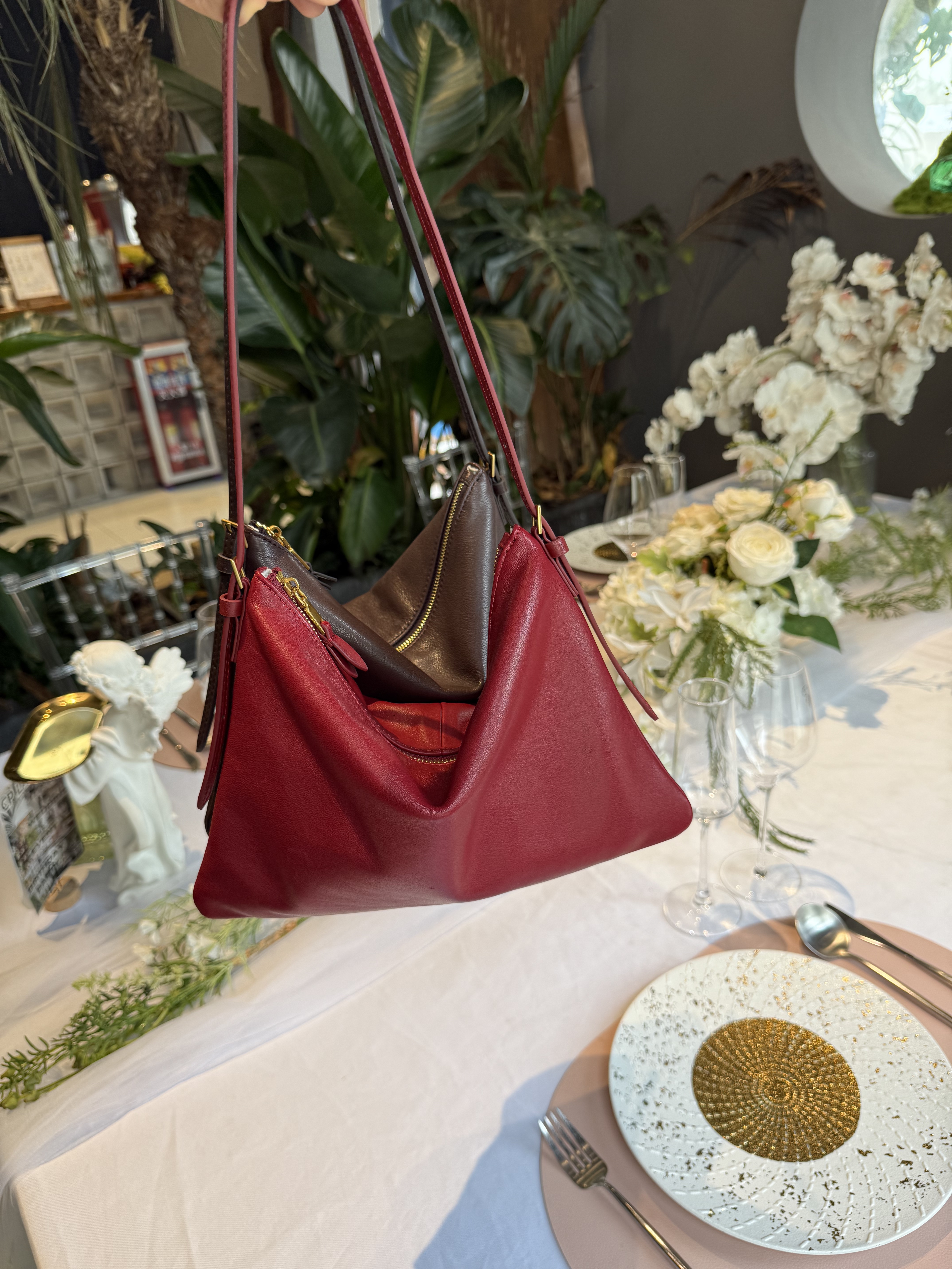 【慕懿时袋】腋下包经典hobo包单肩斜挎通勤包真皮饺子包女838