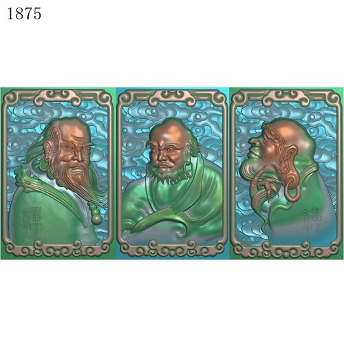 达摩禅底云牌子1875雕刻图浮雕图精雕图灰度图bmpJDP挂件浮雕图