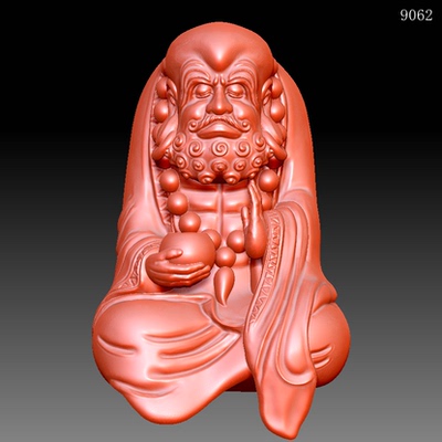 9062坐立达摩三维立体图圆雕图3d打印stl格式人物达摩摆件3d模型