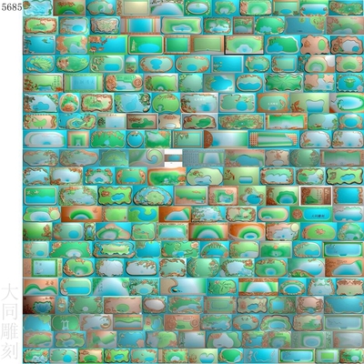 5685素材北京精雕图JDP灰度图BMP浮雕图208个打包茶盘浮雕图