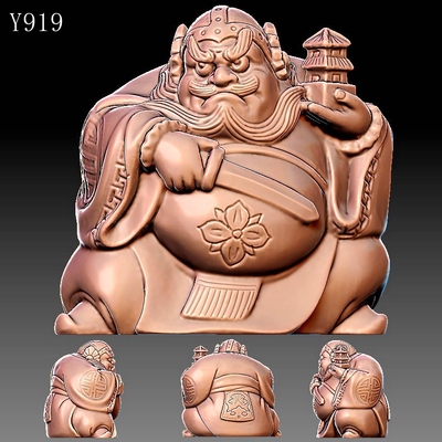 Y919钟馗雕刻图北京精雕STL模型三维立体圆雕图