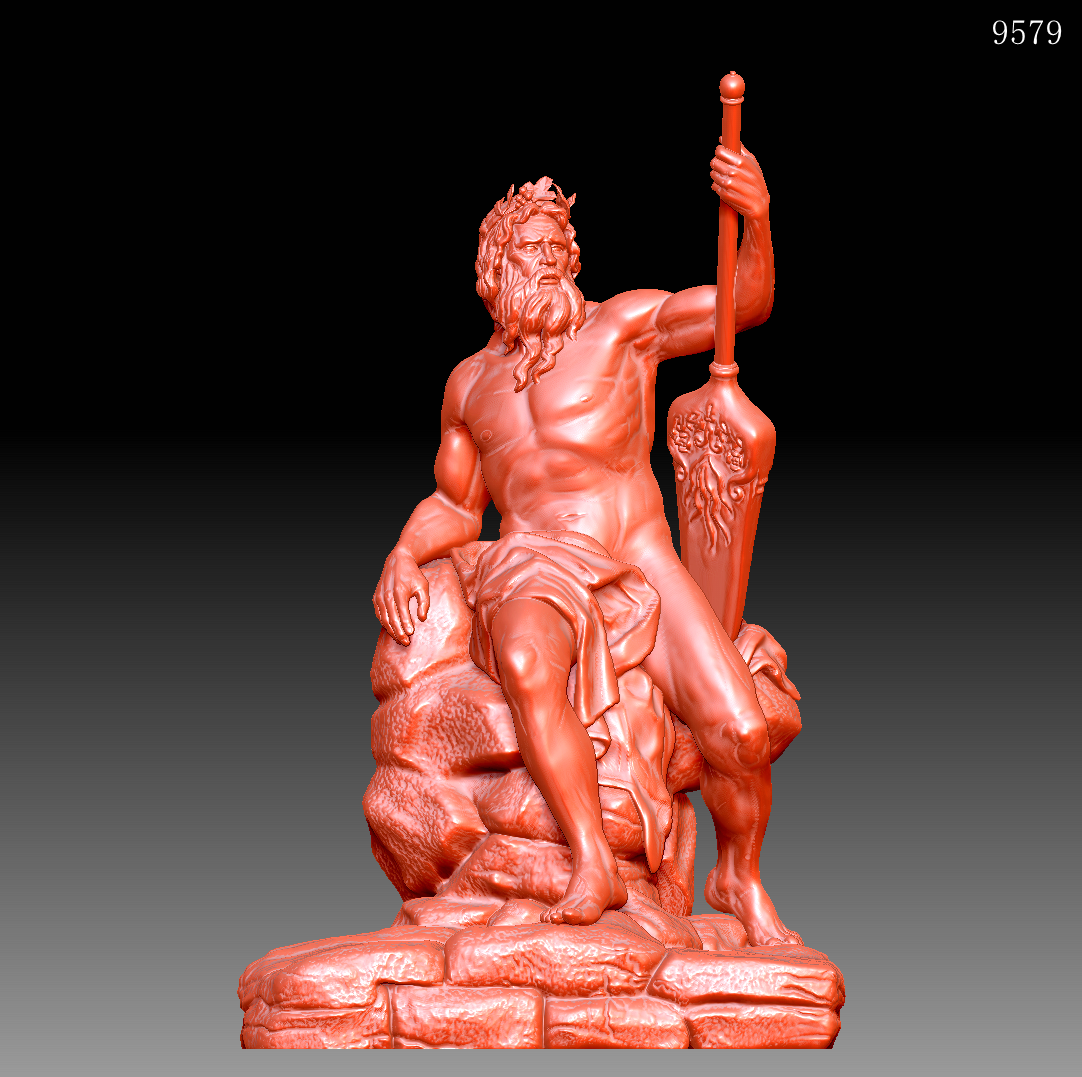 9579西方雕像圆雕图雕刻机3D打印素材STL格式模型图OBJ精雕