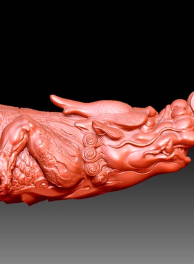 Y793雕刻图三维立体图精雕图圆雕图模型3DSTL螭首圆雕图