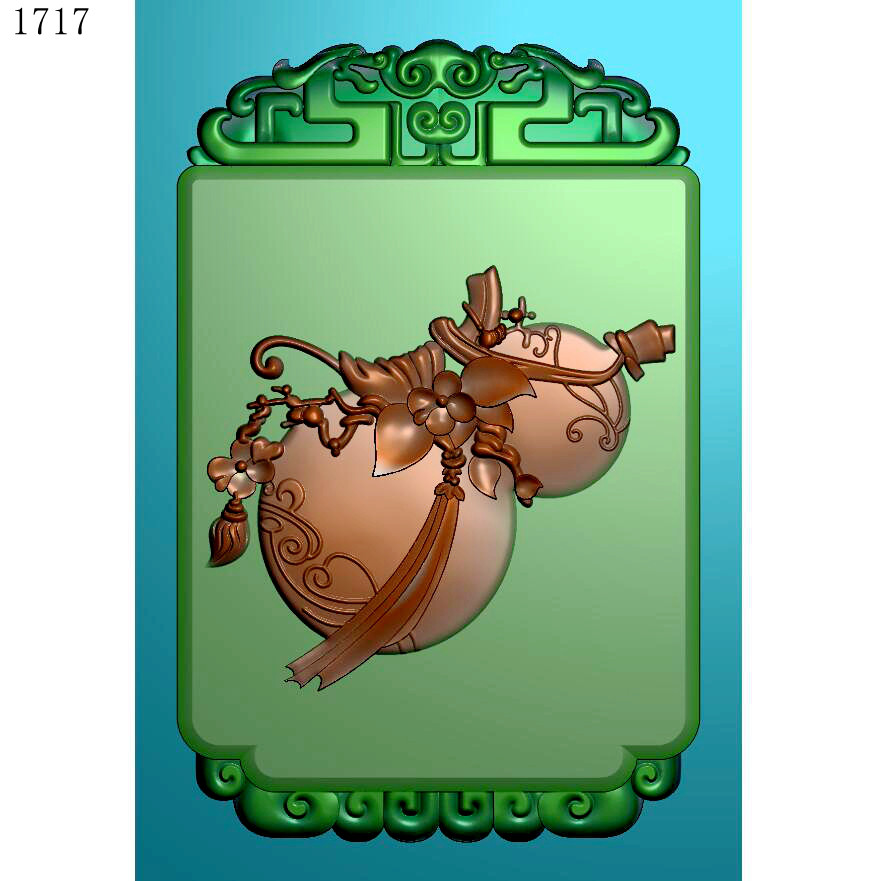 仙葫芦1717雕刻图北京精雕jdp灰度图bmp挂件素材浮雕图