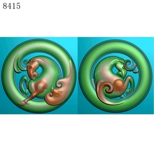 8415镂空马精雕图JDP格式灰度图BMP格式浮雕挂件图电脑雕刻图