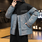 90%白鸭绒冬装新款渐变连帽保暖羽绒服男士外套A438-2707，男装羽绒服，电商A438