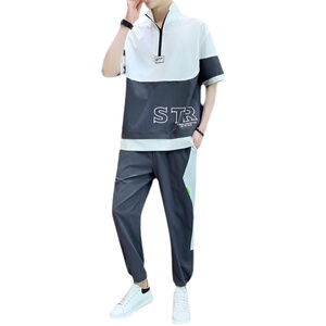 2025男生t恤套装夏季新款韩版潮流短袖衣服帅气一套 A438-611-P70图片
