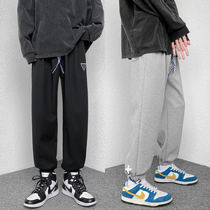 男士春季潮牌直筒束脚裤子韩版潮流宽松百搭卫裤A438-2211-P45,春季出游穿搭学生党图片