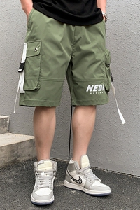 短裤男夏季宽松休闲中裤ins潮牌外穿五分工装裤子 A438-5203-P45图片