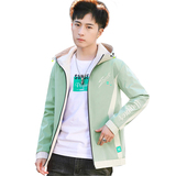 2021春季新款男士潮流插色连帽夹克男宽松外套A438-207，男装夹克，电商A438
