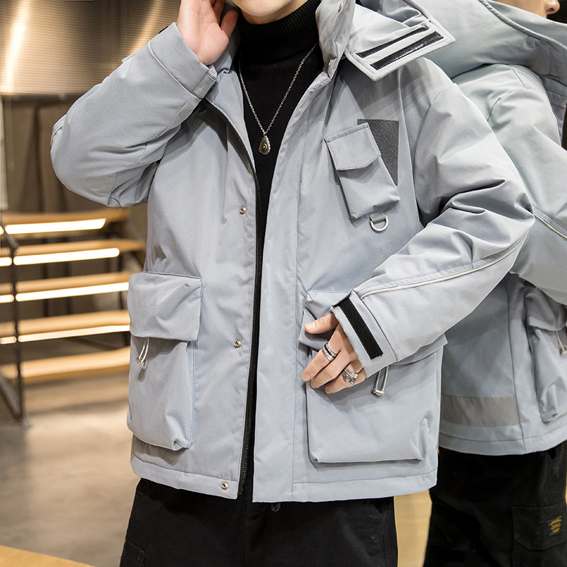 90%白鸭绒 冬装新款潮牌连帽羽绒服男士潮流外套 A438-2715图片