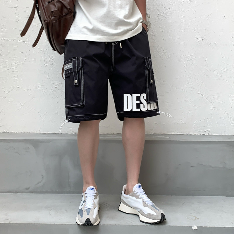 工装短裤男士夏季潮牌休闲宽松直筒潮流五分中裤A438-5205-P45,男装牛仔裤,电商A438