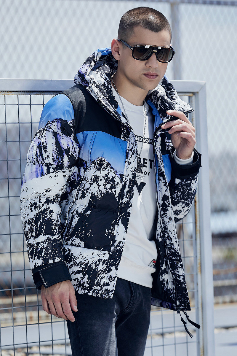 2020冬装新款插色迷彩棉衣男潮流宽松连帽棉袄外套A438-810,男装棉衣,电商A438