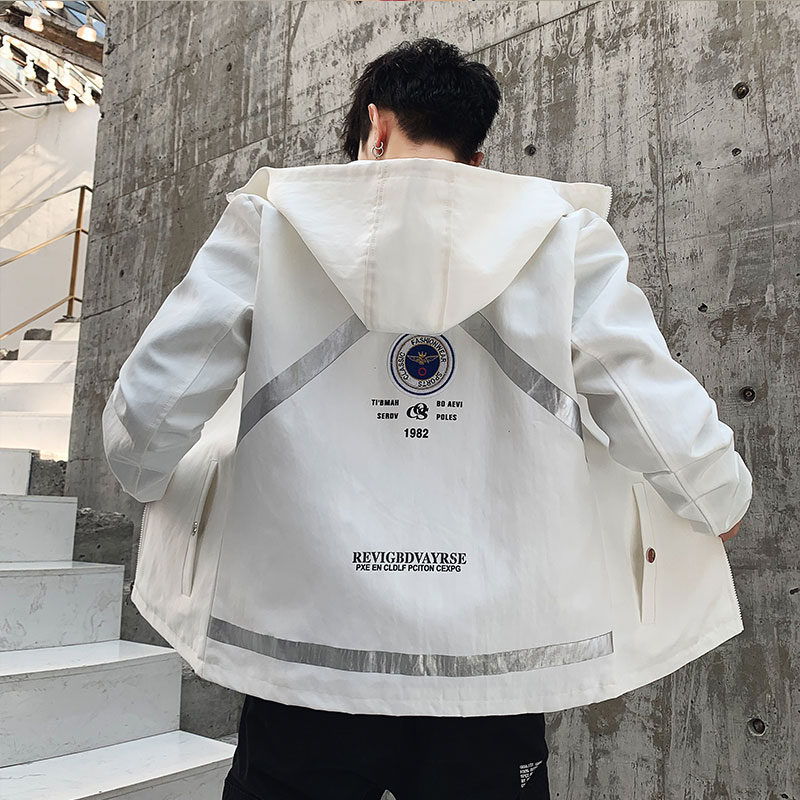 2021春季新款男士潮流连帽夹克男个性印花潮牌外套A438-D90,男装夹克,电商A438