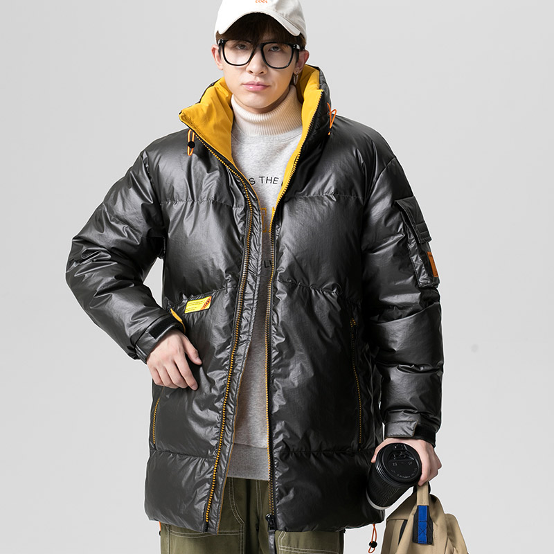 冬季新款90%白鸭绒港风宽松羽绒服男保暖外套 A438-2727图片