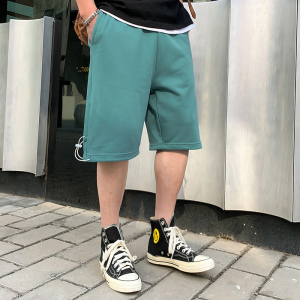 新款直筒五分裤男高街ins潮美式复古街头宽松潮牌A438-5211-P40
